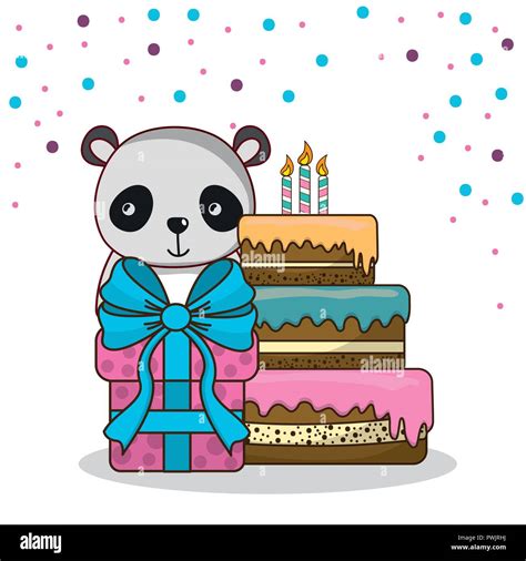 Tarjeta de feliz cumpleaños dibujos animados Imagen Vector de stock - Alamy