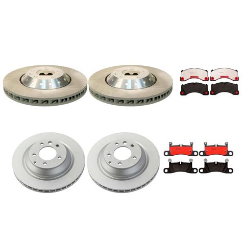 Porsche Disc Brake Pad And Rotor Kit Front And Rear Mm Mm