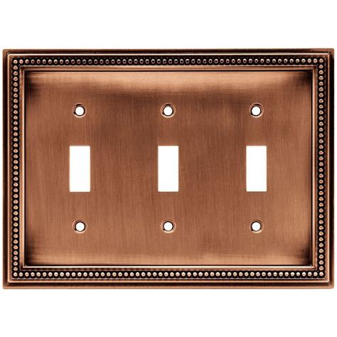 Betsyfieldsdesign Aged Brushed Copper Standard Toggle Wall Plate At