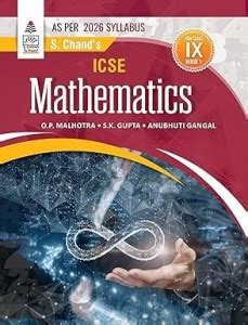 S Chands ICSE Mathematics Book 1 Class 9 As Per 2026 Syllabus Buy S