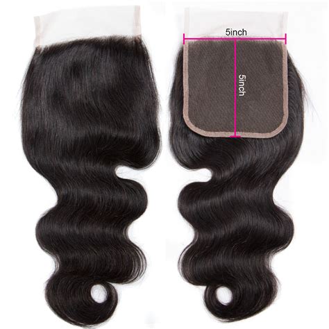 Virgin Body Wave Human Hair 5X5 Lace Closure Recool Hair