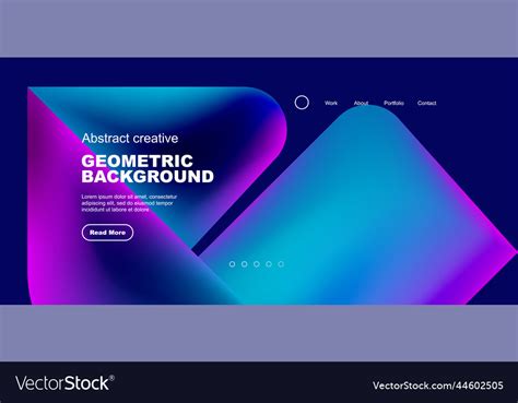 Geometric landing page background fluid colors Vector Image