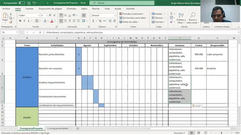 Cronograma De Actividades De Un Proyecto En Excel Plantillas Y Ejemplos Cursos De Excel