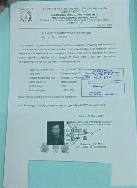 Detail Contoh Ijazah Legalisir Koleksi Nomer