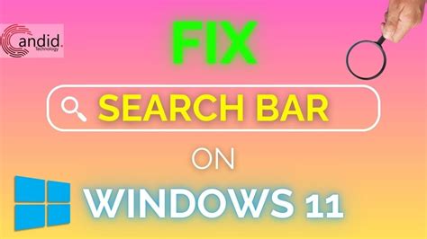 Fix Windows Search Bar Not Working Candid Technology Youtube