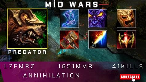 HoN Mid Wars Predator LZFmrZ 1651 MMR YouTube