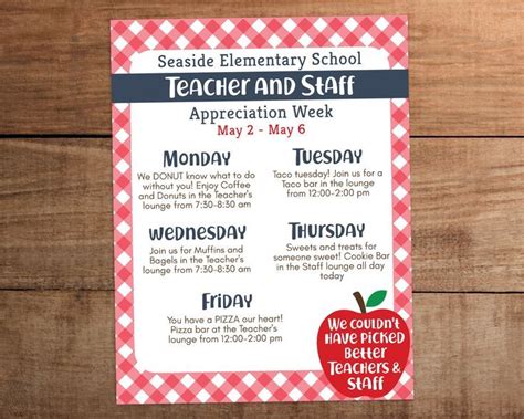 A Teacher And Staff Appreciation Week Flyer