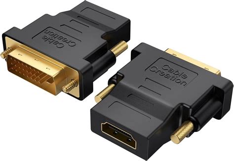 Amazon Cablecreation Adaptador Dvi A Hdmi Paquete De