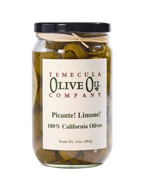 Olives Picante Limone Temecula Olive Oil Company