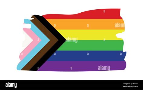 New Lgbtq Rights Pride Flag Progressive Pride Flag Stock Vector Image