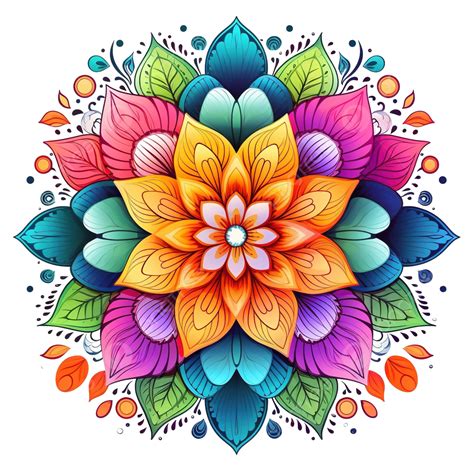 Ilustraci N De Mandala De Flores Png Dibujos Mandalas Circulo Flor