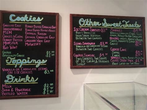 Our delicious menu, so many choices! | Hot box cookies, Cookie delivery, Tiger cookies