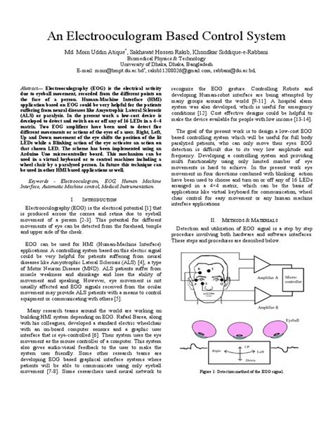 An Electrooculogram Based Control System | PDF | Amplifier | User Interface