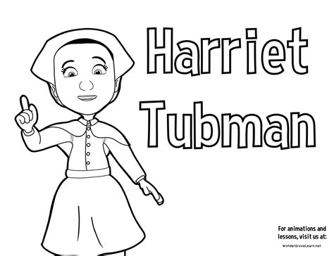 Printable Harriet Tubman Coloring Page