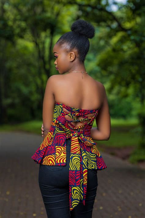 African Print Top Tunu Prints Two Piece Corset Top Bustier Corset