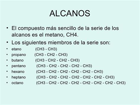 Formula General De Los Alcanos