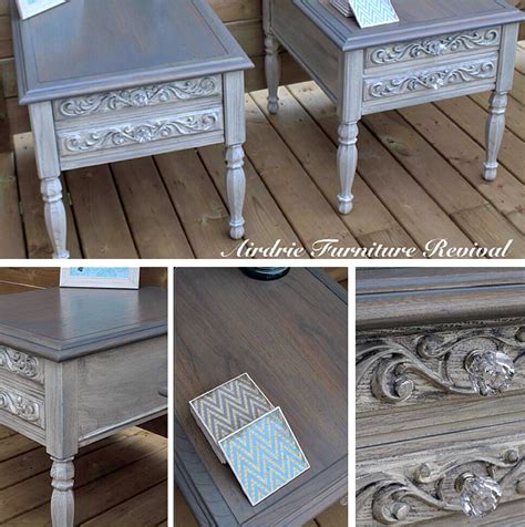 Stunning Side Table Restyle With Gray Gel Stain General Finishes