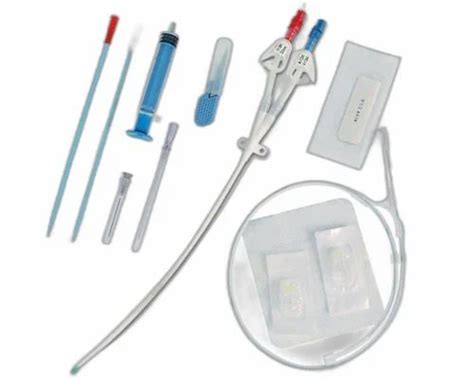 Plastic Double Lumen Hemodialysis Catheter Kit For Hospital Size