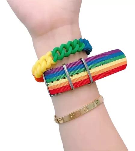 Pulseira Lgbt Arco Ris Transada Gays L Sbicas Bissexuais