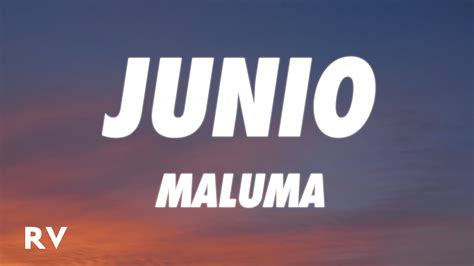 Maluma Junio Letra Lyrics Youtube