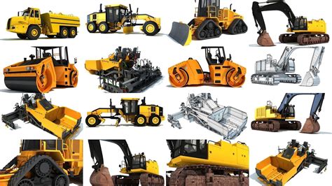 Public Works Vehicles And Machines 3d Model Collection Cgtrader