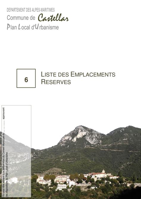 Calam O Liste Des Emplacements Reserves