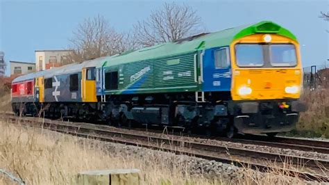 GBRf 66796 69002 69004 Doncaster Auckley From Tonbridge West Yard Gbrf