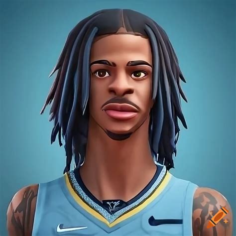 Close Up Of Realistic Animated Ja Morant Fortnite Character On Craiyon