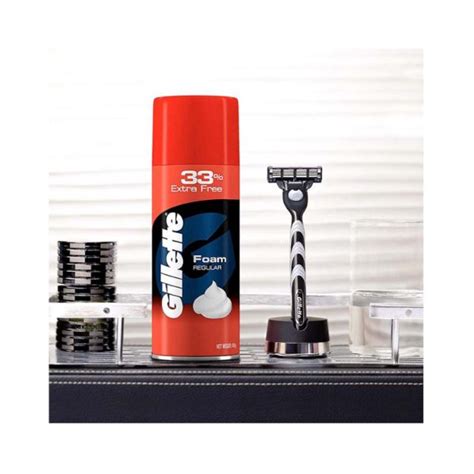 Buy Gillette Classic Regular Pre Shave Foam With Extra Free Gm