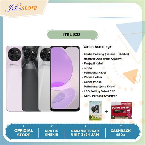 ITEL S23 8/128 & 8/256 UNISOC Tiger T606 10W Garansi Resmi | Lazada ...