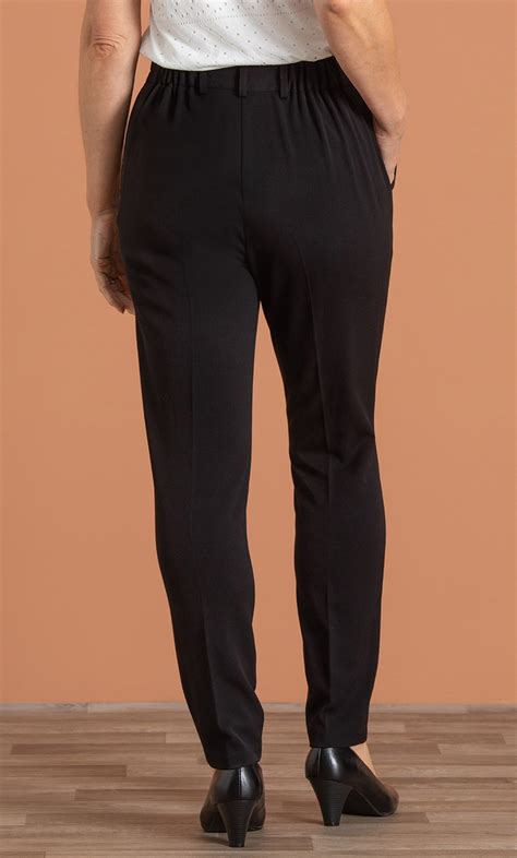 Anna Rose Slim Leg Trousers 29 Inch In Black Klass