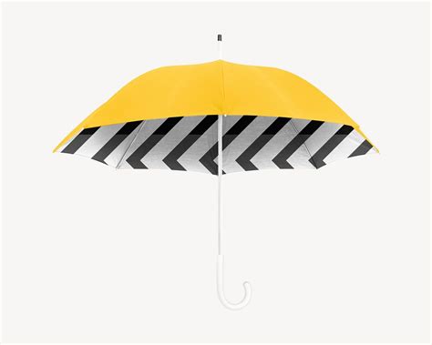 Yellow umbrella isolated design | Premium Photo - rawpixel