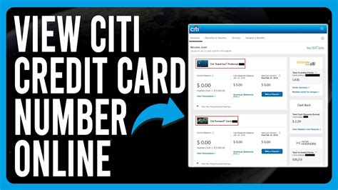 How To View Citi Credit Card Number Online View Citi Card Number