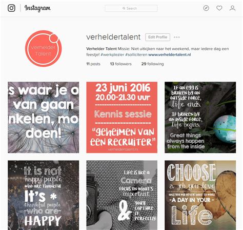 Volg je ons op Instagram? - Verhelder Talent