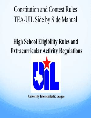 Fillable Online Uiltexas Constitution And Contest Rules Uiltexas Fax