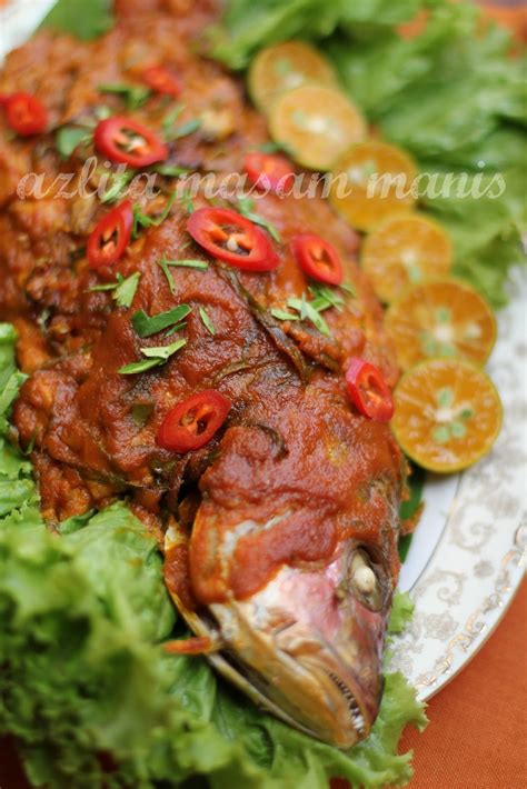 ikan jenahak bakar ala nyonya masam manis