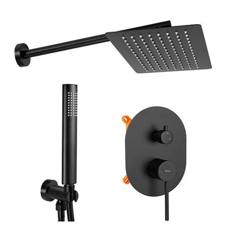 Душевая система скрытого монтажа REA OVAL BLACK REA-P8467 с верхним ...