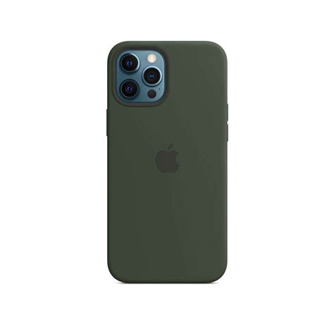 Apple Iphone 12 Pro Max Silicone Case With Magsafe Cypress Green At