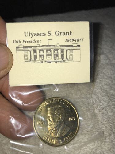 Ulysses S Grant 18 Th President 1869 1877 Coin Token Collection Gold 28mm A2 Ebay