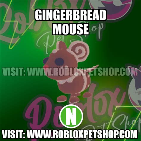 Gingerbread Mouse Neon Adopt Me