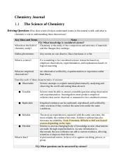 Copy Of Journal Docx Chemistry Journal The Science Of