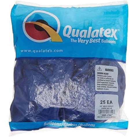 Direto Da 25 Geo Azul Escuro Qualatex Liso Látex Donut Embalagens Da 25