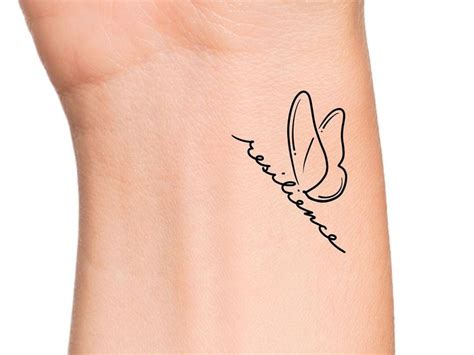 Resilience Butterfly Temporary Tattoo Etsy In 2023 Cool Wrist