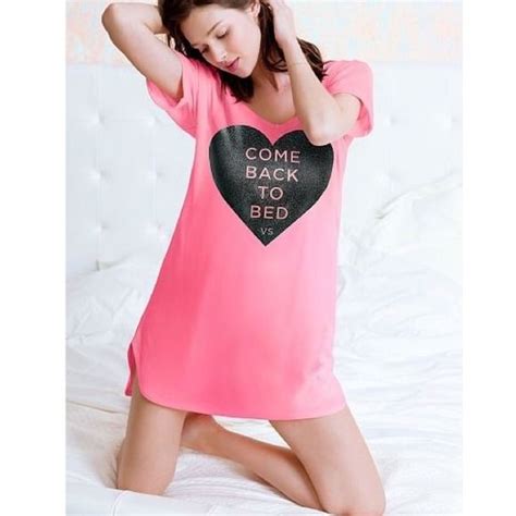 Victorias Secret Signature Sleep Tee Pink Ultra Comfy And Cute This