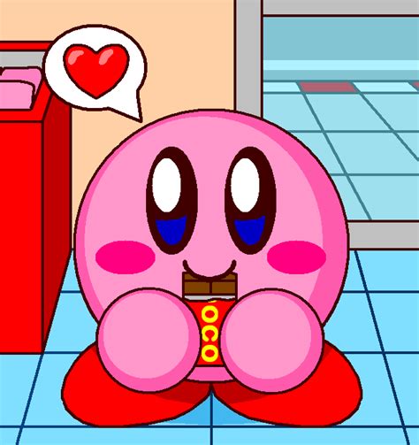 Kirby Eating Chocolate (Remake) by cuddlesnam on DeviantArt