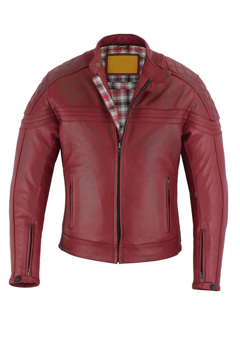 Chaqueta De Moto De Cuero Invictus Eros Roja The Urban Rider