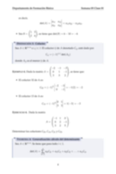 Solution Determinantes Semana Clase Algebra Lineal Epn Studypool