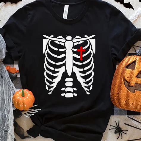 Skeleton Bones Rib Cage Jesus Halloween Shirt Fantasywears