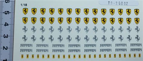 DECALS 1 18 1 24 1 43 1 64 LOGOS FERRARI TRIPLE9 T9 20002