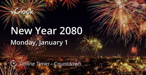 When is New Year 2080 - Countdown Timer Online - vClock